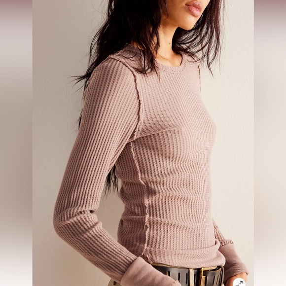 FREE PEOPLE We The Free Roll With it Thermal Mauve XSmall - Picture 3 of 9